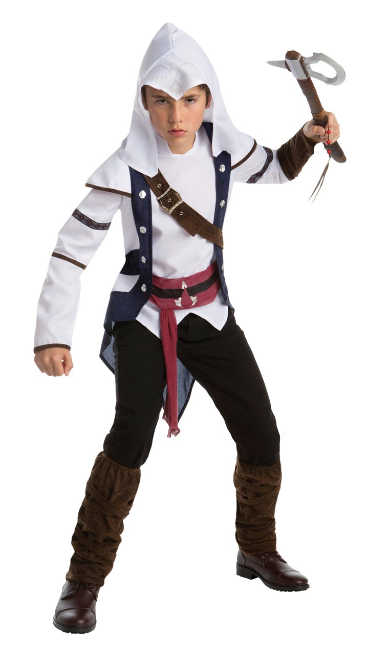 The Costume Center White and Blue Assassins Creed Connor Teen Boy's Halloween Costume - XL